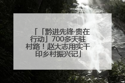 「黔进先锋·贵在行动」700多天驻村路！赵大志用实干印乡村振兴记