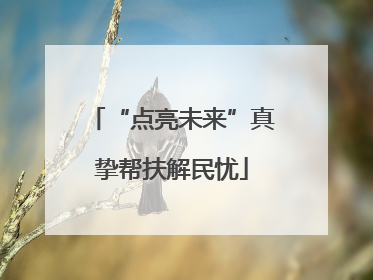 “点亮未来”真挚帮扶解民忧