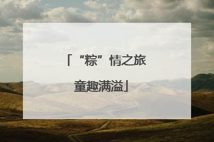 “粽”情之旅 童趣满溢