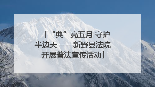 “典”亮五月 守护半边天——新野县法院开展普法宣传活动