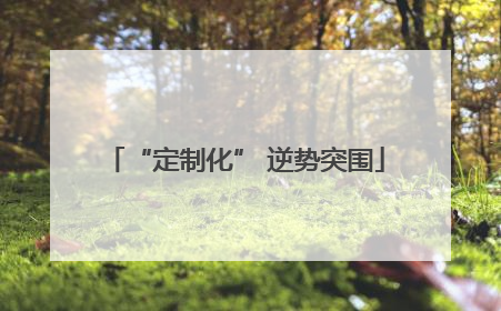 “定制化” 逆势突围