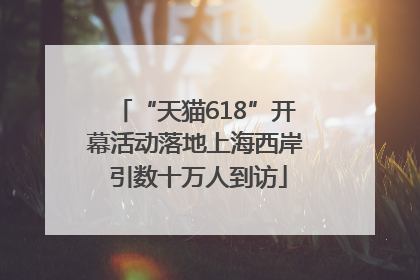 “天猫618”开幕活动落地上海西岸 引数十万人到访