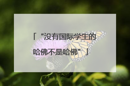 “没有国际学生的哈佛不是哈佛”