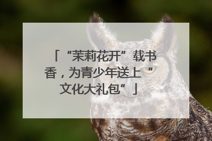 “茉莉花开”载书香，为青少年送上“文化大礼包”