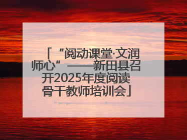 “阅动课堂·文润师心”——新田县召开2025年度阅读骨干教师培训会