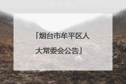 烟台市牟平区人大常委会公告
