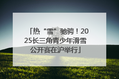 热“雪”驰骋！2025长三角青少年滑雪公开赛在沪举行