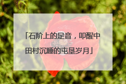 石阶上的足音，叩醒中田村沉睡的屯垦岁月