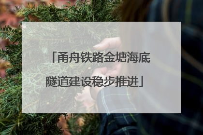 甬舟铁路金塘海底隧道建设稳步推进
