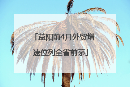 益阳前4月外贸增速位列全省前茅