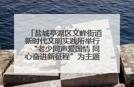 盐城亭湖区文峰街道新时代文明实践所举行“老少同声爱国情 同心奋进新征程”为主题的红色文化活动