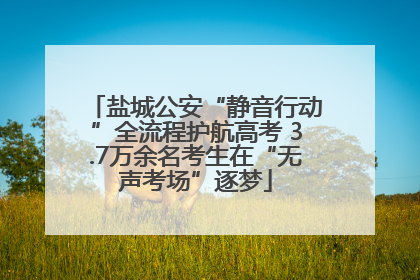 盐城公安“静音行动”全流程护航高考 3.7万余名考生在“无声考场”逐梦