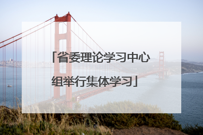省委理论学习中心组举行集体学习
