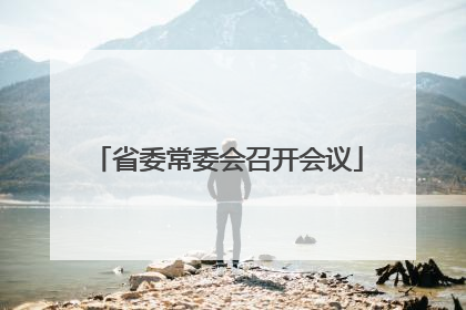 省委常委会召开会议