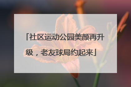社区运动公园美颜再升级，老友球局约起来