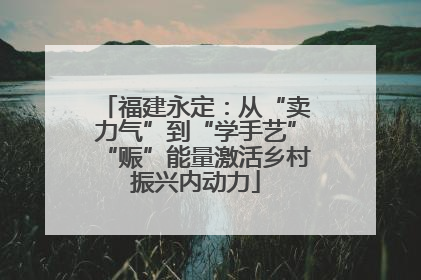 福建永定：从“卖力气”到“学手艺”“赈”能量激活乡村振兴内动力