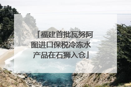 福建首批瓦努阿图进口保税冷冻水产品在石狮入仓