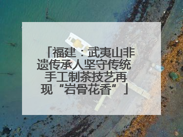 福建：武夷山非遗传承人坚守传统 手工制茶技艺再现“岩骨花香”