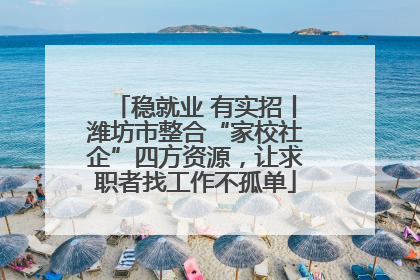 稳就业 有实招丨潍坊市整合“家校社企”四方资源，让求职者找工作不孤单