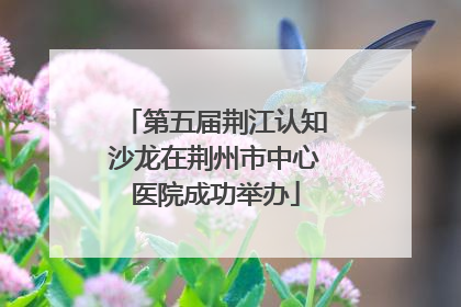 第五届荆江认知沙龙在荆州市中心医院成功举办