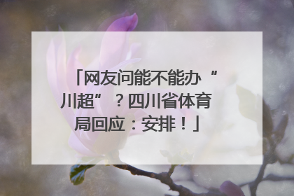 网友问能不能办“川超”？四川省体育局回应：安排！