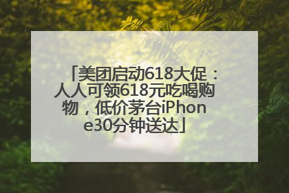 美团启动618大促：人人可领618元吃喝购物，低价茅台iPhone30分钟送达