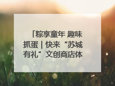粽享童年 趣味抓蛋｜快来“苏城有礼”文创商店体验民俗活动