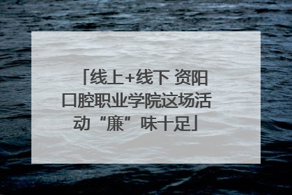 线上+线下 资阳口腔职业学院这场活动“廉”味十足