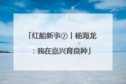 红船新事⑦丨杨海龙：我在嘉兴育良种