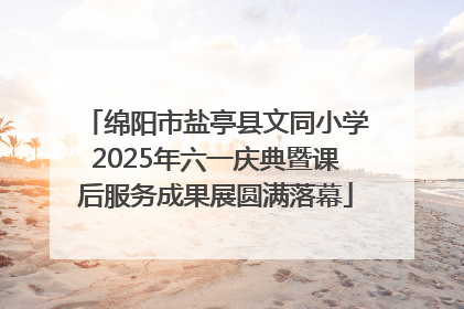 绵阳市盐亭县文同小学2025年六一庆典暨课后服务成果展圆满落幕