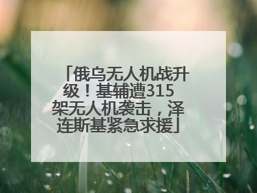 俄乌无人机战升级！基辅遭315架无人机袭击，泽连斯基紧急求援