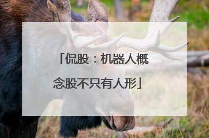 侃股：机器人概念股不只有人形