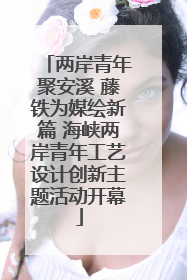 两岸青年聚安溪 藤铁为媒绘新篇 海峡两岸青年工艺设计创新主题活动开幕