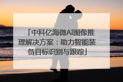 中科亿海微AI图像推理解决方案：助力智能装备目标识别与跟踪