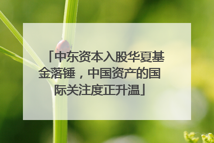 中东资本入股华夏基金落锤，中国资产的国际关注度正升温