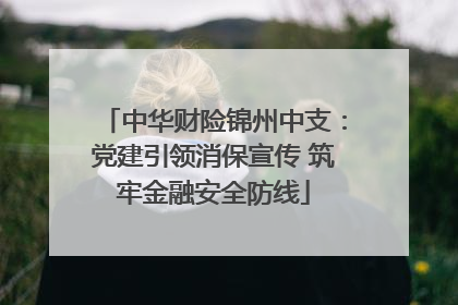 中华财险锦州中支：党建引领消保宣传 筑牢金融安全防线
