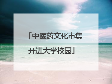 中医药文化市集开进大学校园