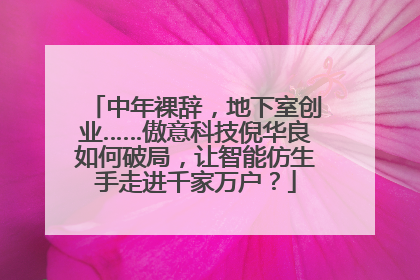 中年裸辞，地下室创业……傲意科技倪华良如何破局，让智能仿生手走进千家万户？