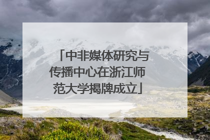 中非媒体研究与传播中心在浙江师范大学揭牌成立