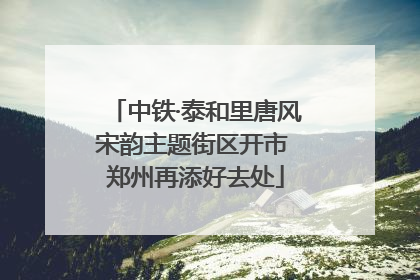 中铁·泰和里唐风宋韵主题街区开市 郑州再添好去处