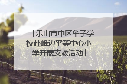 乐山市中区牟子学校赴峨边平等中心小学开展支教活动