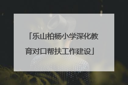 乐山柏杨小学深化教育对口帮扶工作建设