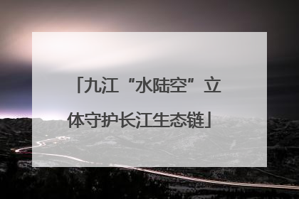 九江“水陆空”立体守护长江生态链