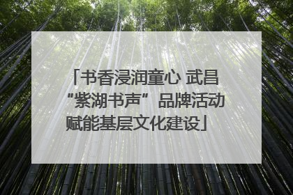 书香浸润童心 武昌“紫湖书声”品牌活动赋能基层文化建设