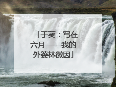 于葵：写在六月——我的外婆林徽因