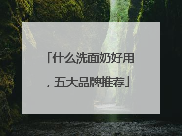什么洗面奶好用，五大品牌推荐