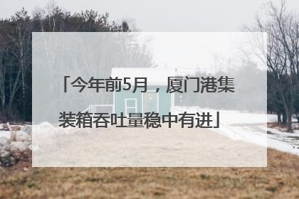 今年前5月，厦门港集装箱吞吐量稳中有进
