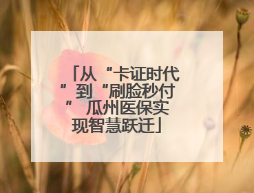 从“卡证时代”到“刷脸秒付” 瓜州医保实现智慧跃迁