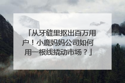 从牙缝里抠出百万用户！小鹿妈妈公司如何用一根线撬动市场？