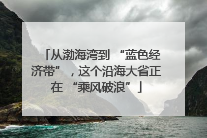 从渤海湾到 “蓝色经济带”，这个沿海大省正在 “乘风破浪”